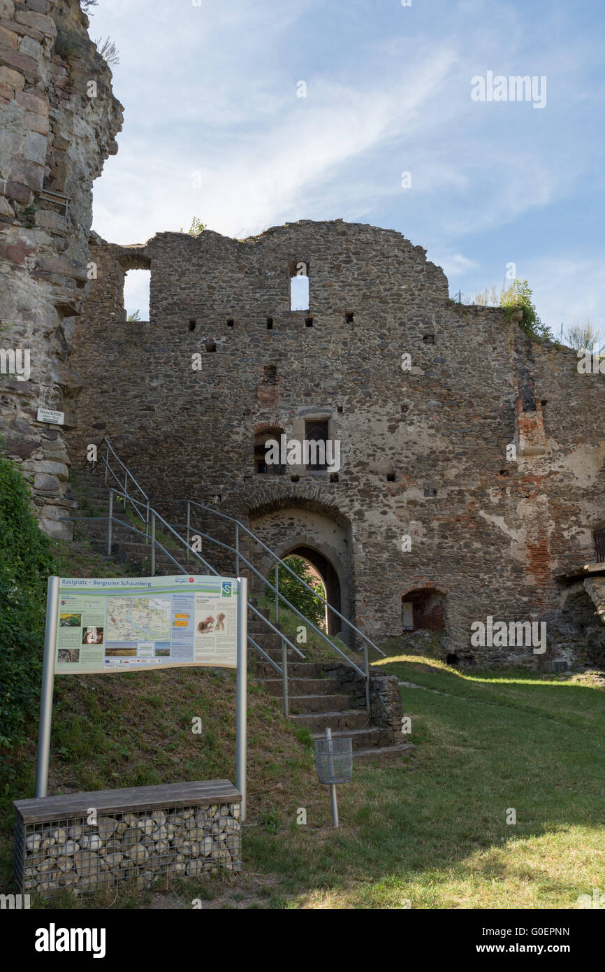 I frammenti del castello di Schaumburg - Austria Foto Stock