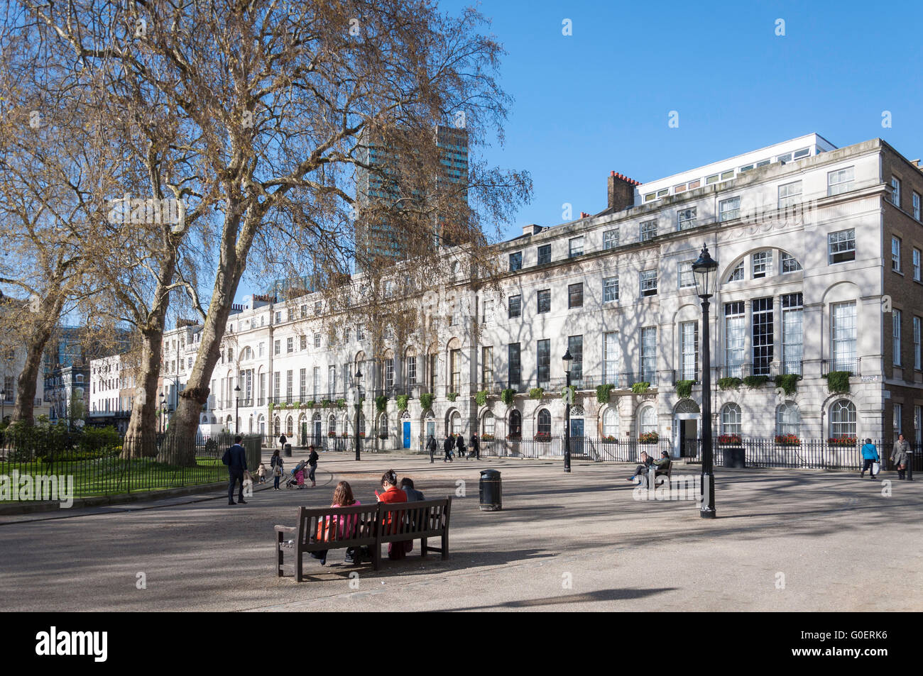 Fitzroy Square, Fitzrovia, London Borough of Camden, Greater London, England, Regno Unito Foto Stock