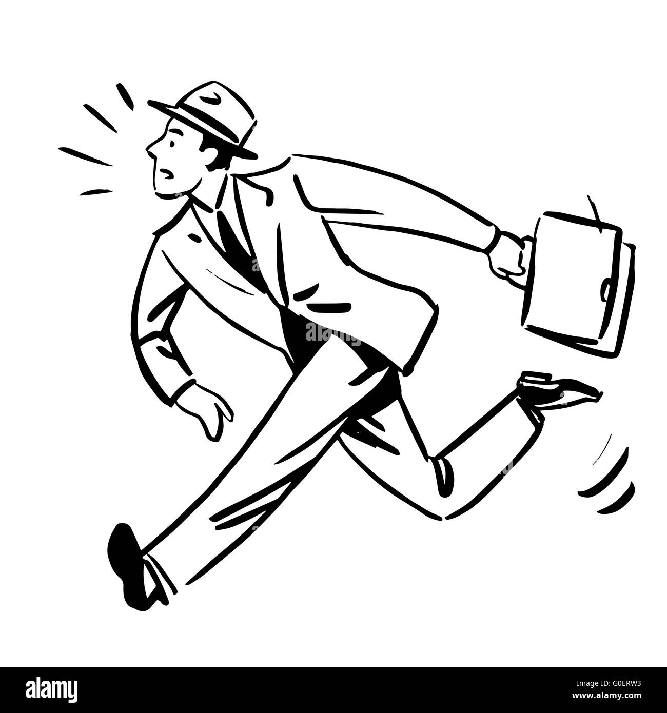 In ritardo per il lavoro la concezione di business Foto Stock