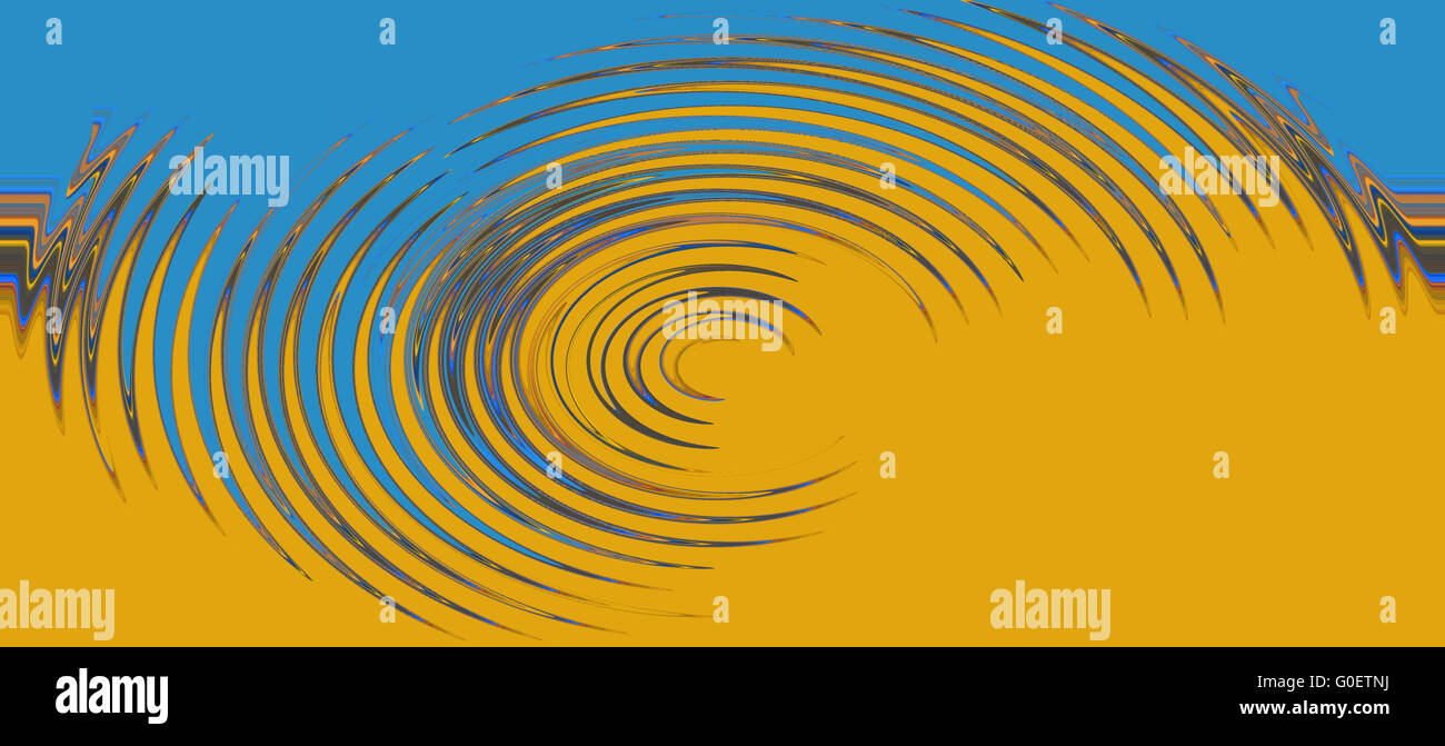 Blu modello giallo Foto Stock