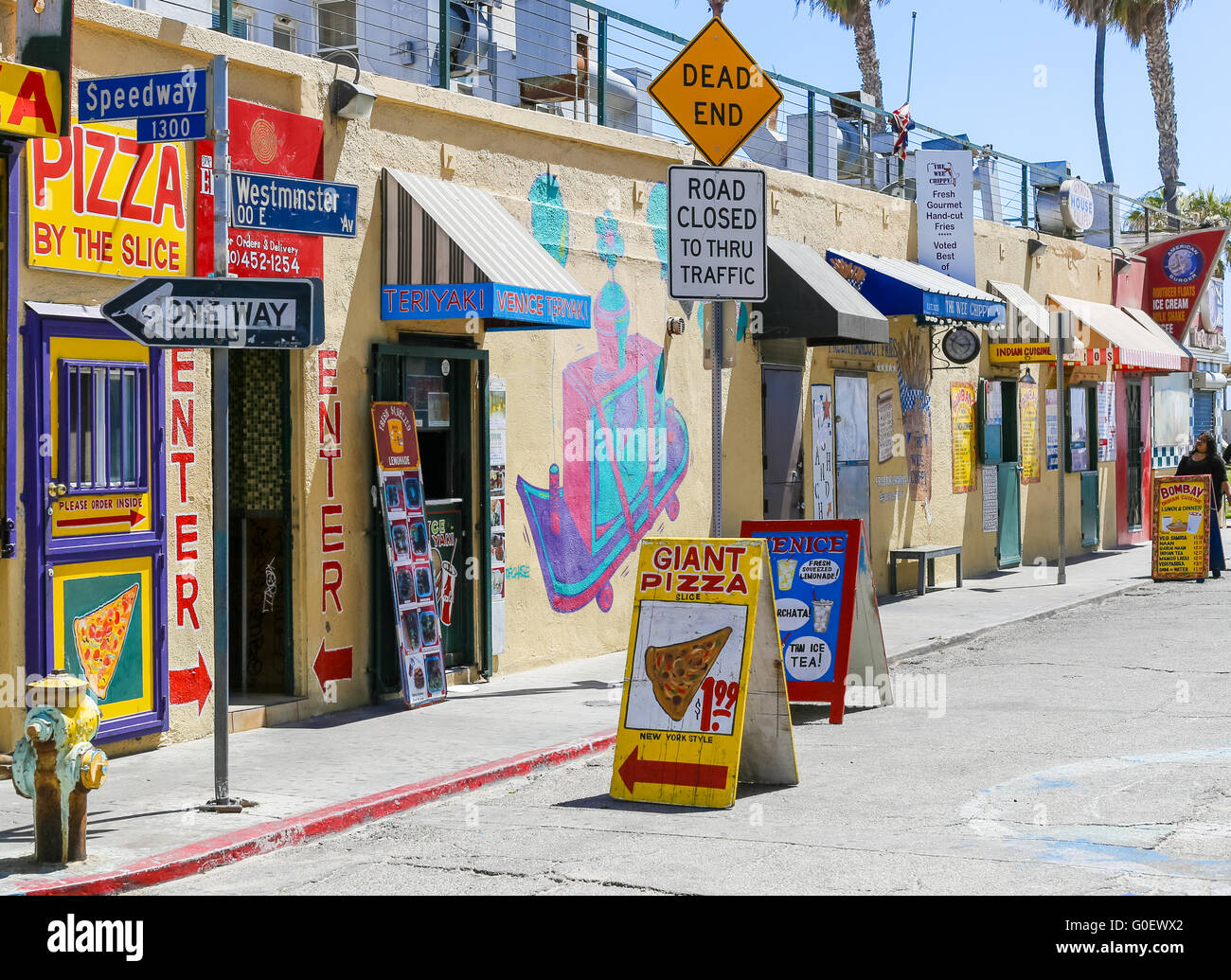 Venice Beach Snack baracche Foto Stock