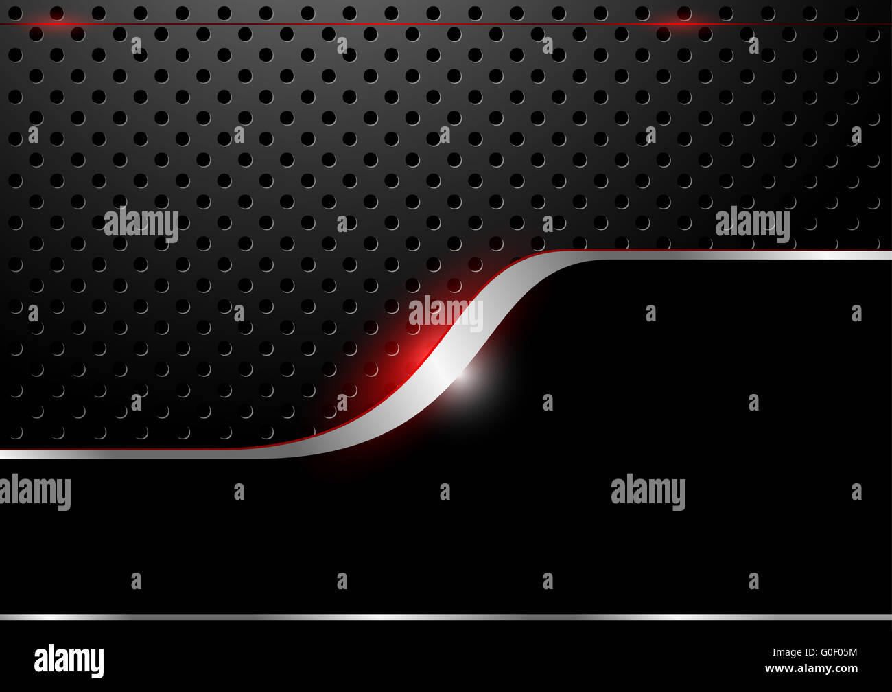 Griglia metallica e la linea di argento Foto Stock