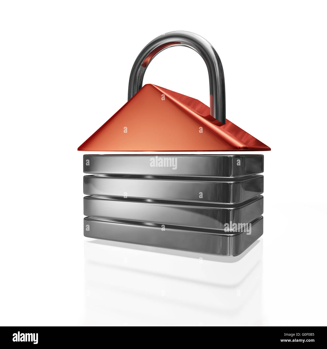 Casa forma lucchetto di sicurezza Foto Stock