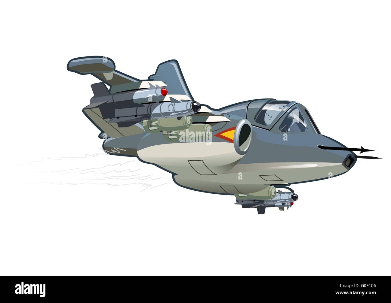 Cartoon aereo militare Foto Stock