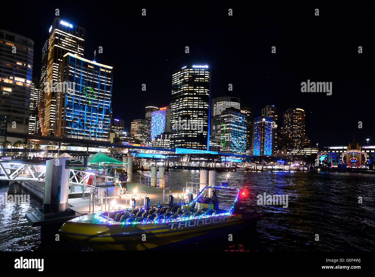 Skyline di Sydney, il Porto di Sydney, Nuovo Galles del Sud, Australia Foto Stock