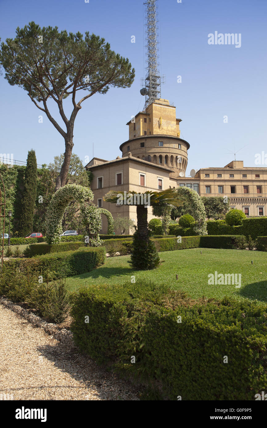La Radio Vaticana la costruzione presso i Giardini Vaticani su S Foto Stock