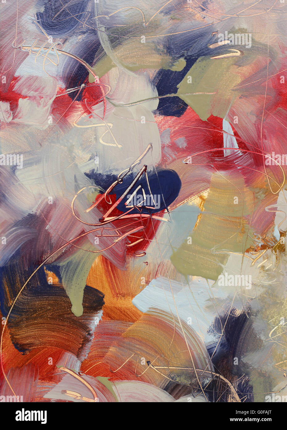 Dipinto a mano trame colorate Foto Stock