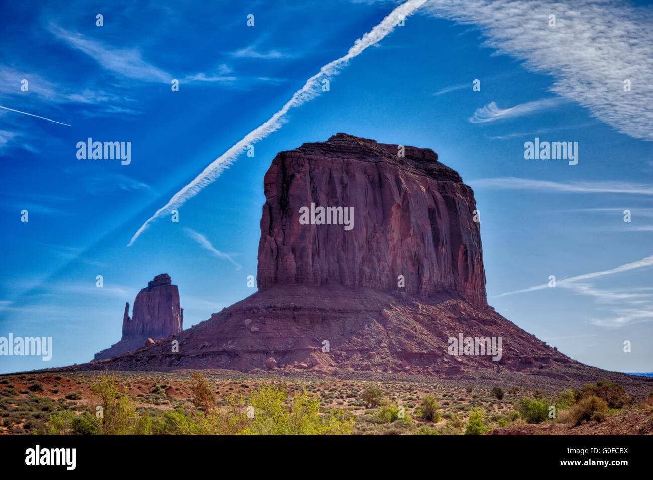 Il paesaggio unico della Monument Valley, Arizona USA Foto Stock