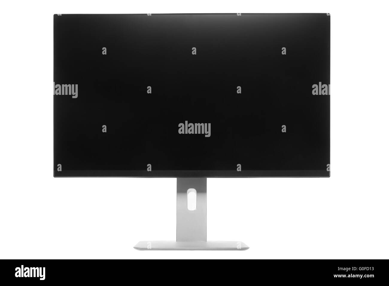Il monitor di un computer con schermo nero Foto Stock