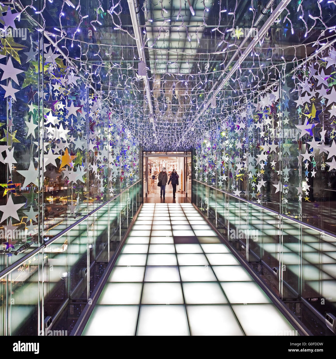 Le decorazioni di Natale in department store di transizione, Dortmund Foto Stock