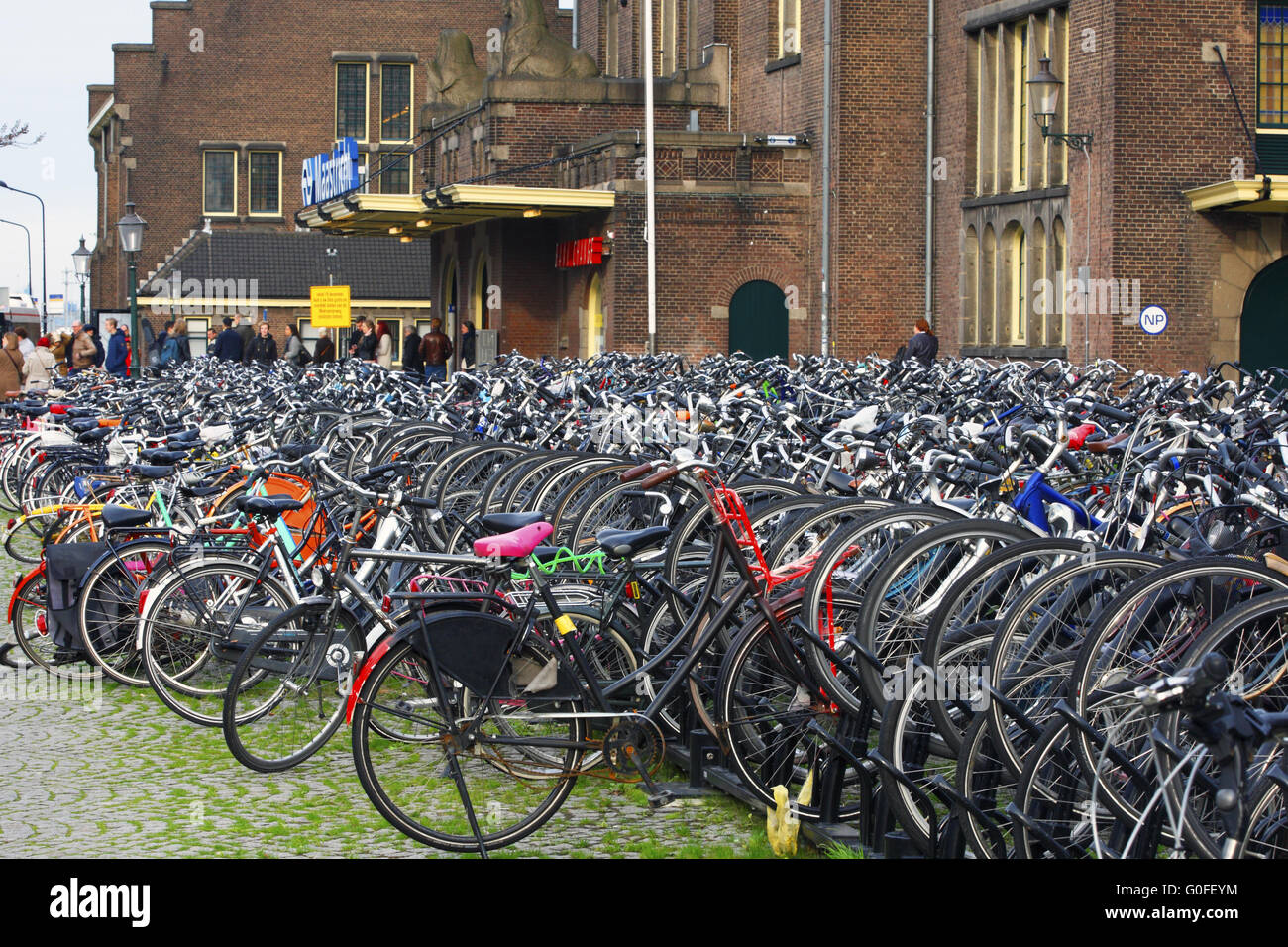 Maastricht, Paesi Bassi - parcheggio biciclette Foto Stock