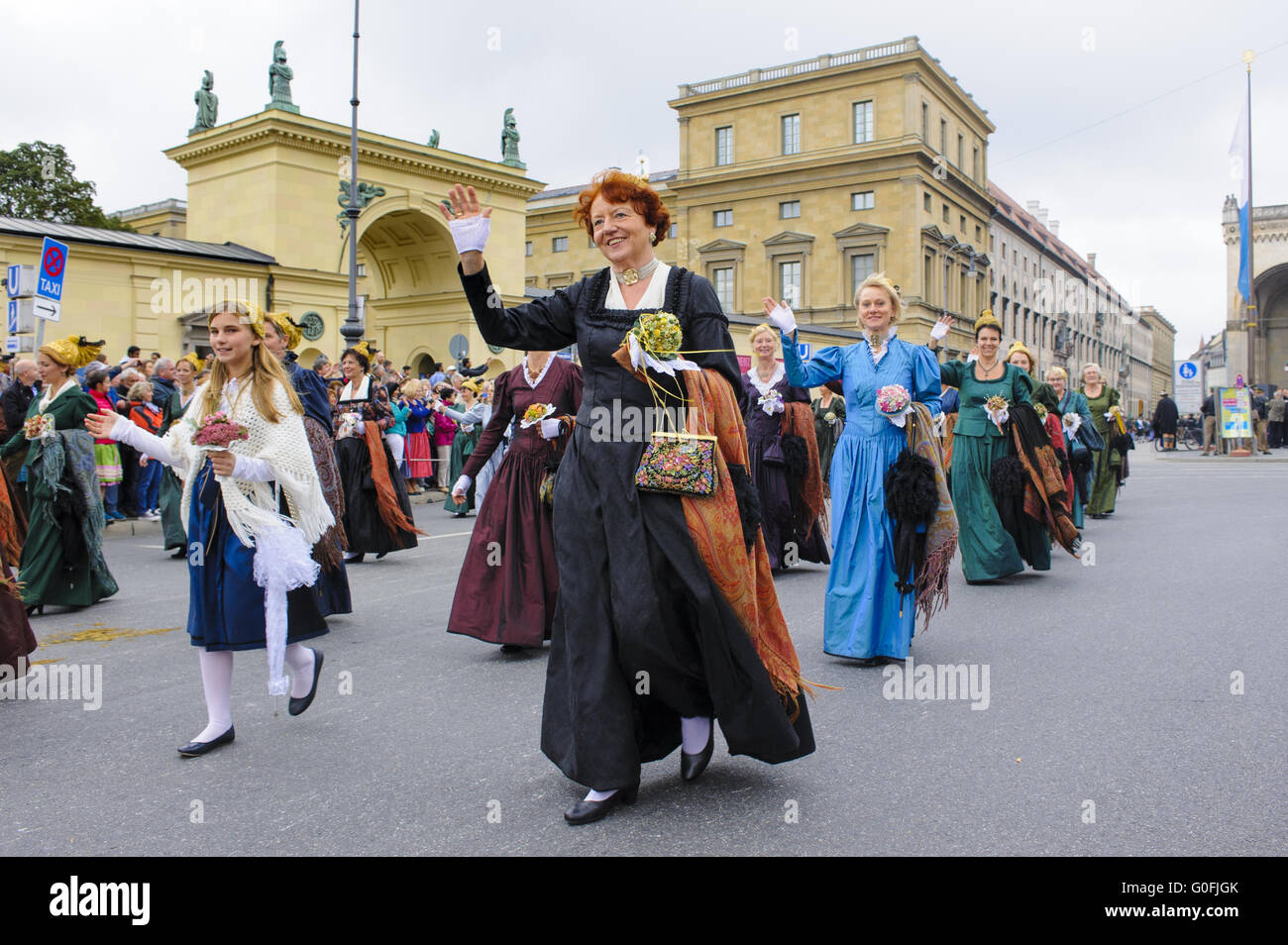 Sfilata di apertura della Oktoberfest a Monaco di Baviera Foto Stock