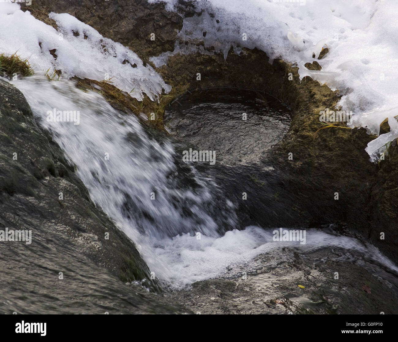 Rocce di cascate del Reno di Sciaffusa Foto Stock