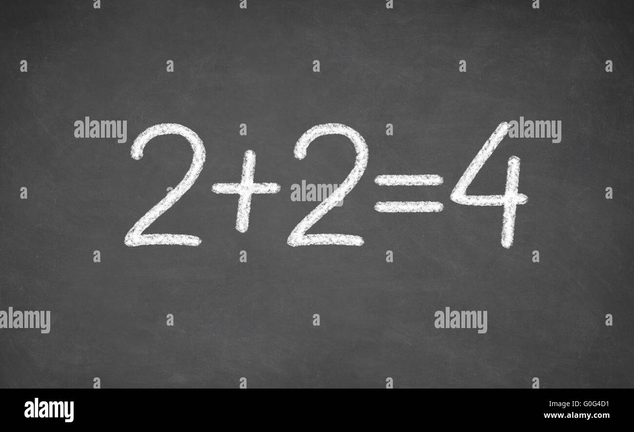 Semplice equazione matematica Foto Stock