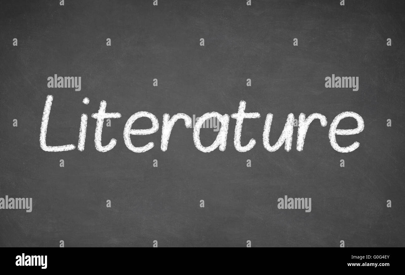 Letteratura lezione sulla lavagna a fogli mobili o lavagna. Foto Stock