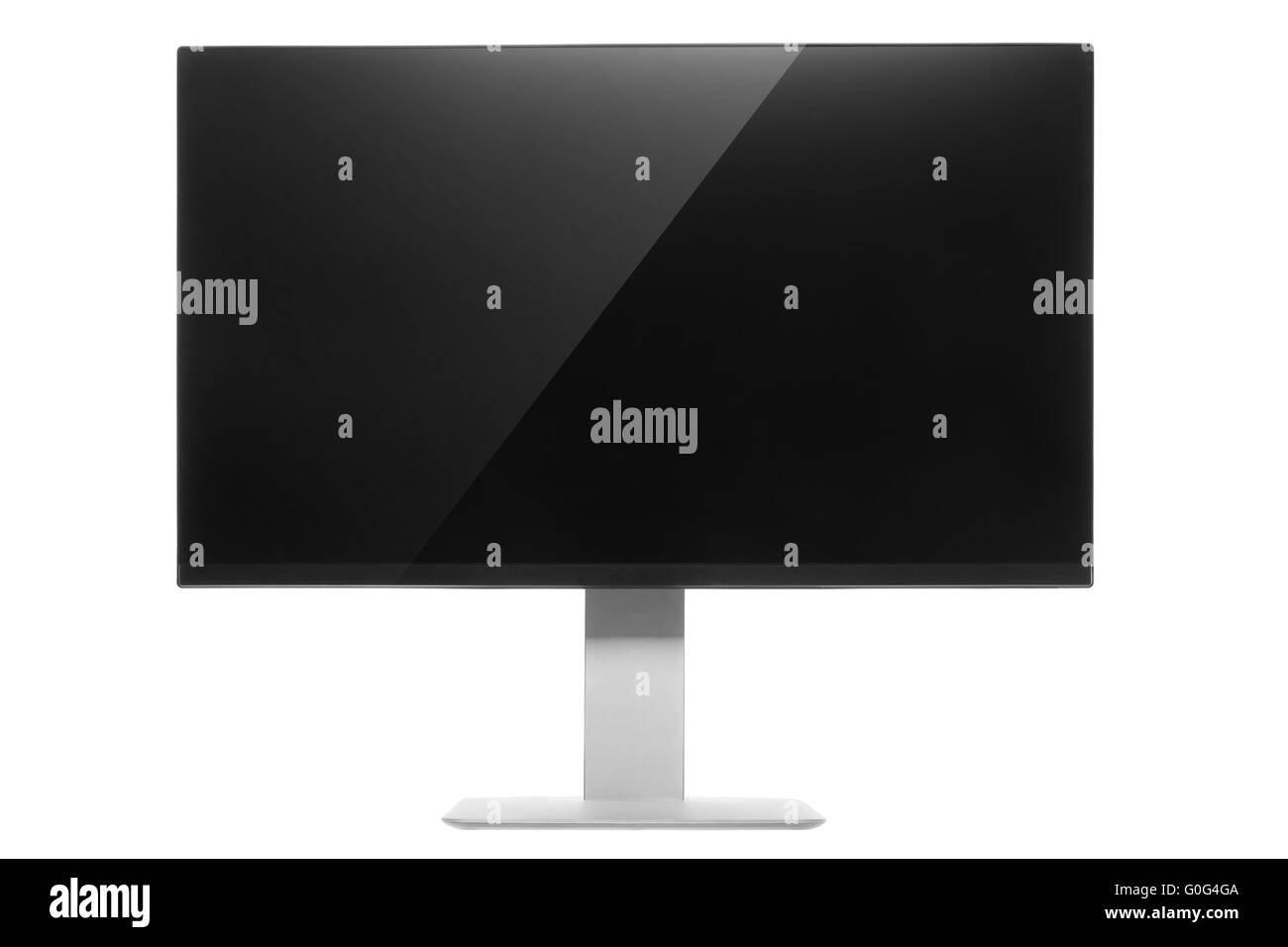 Il monitor di un computer con schermo lucido e di riflessione. Foto Stock
