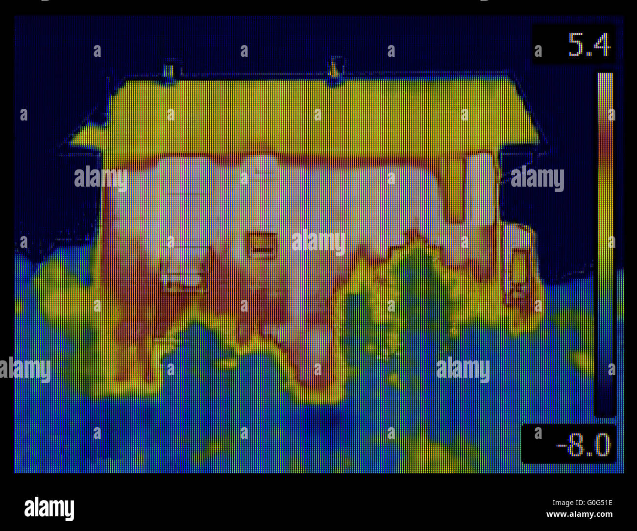 Casa termogramma Foto Stock
