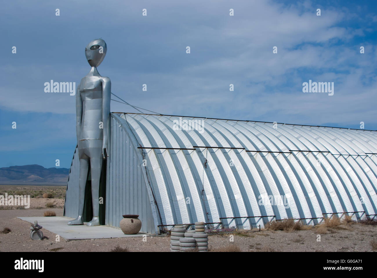 Alien figura da Alien Research Center Rachel nevada Foto Stock