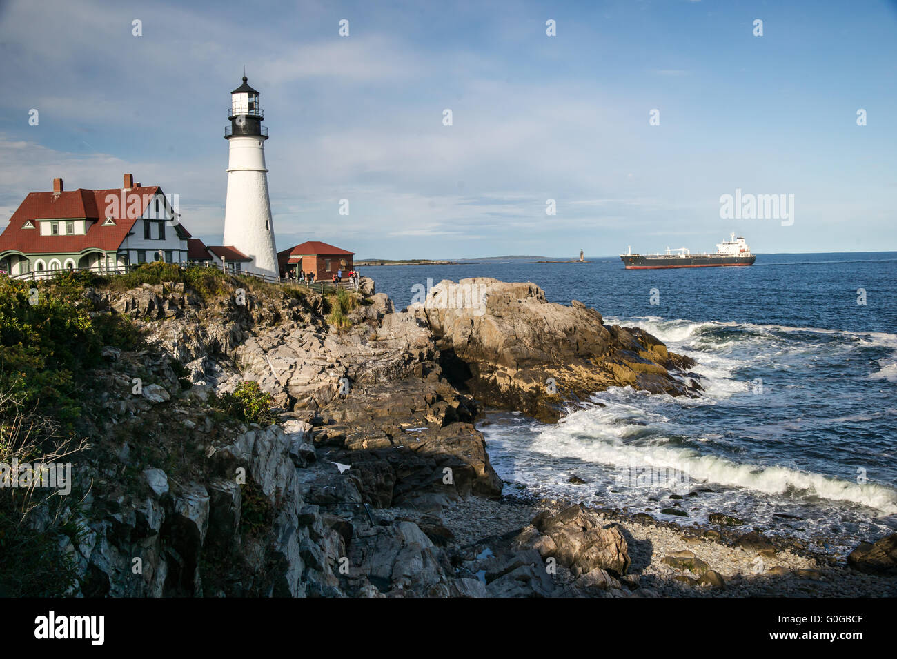 Portland Head Lighthouse Foto Stock