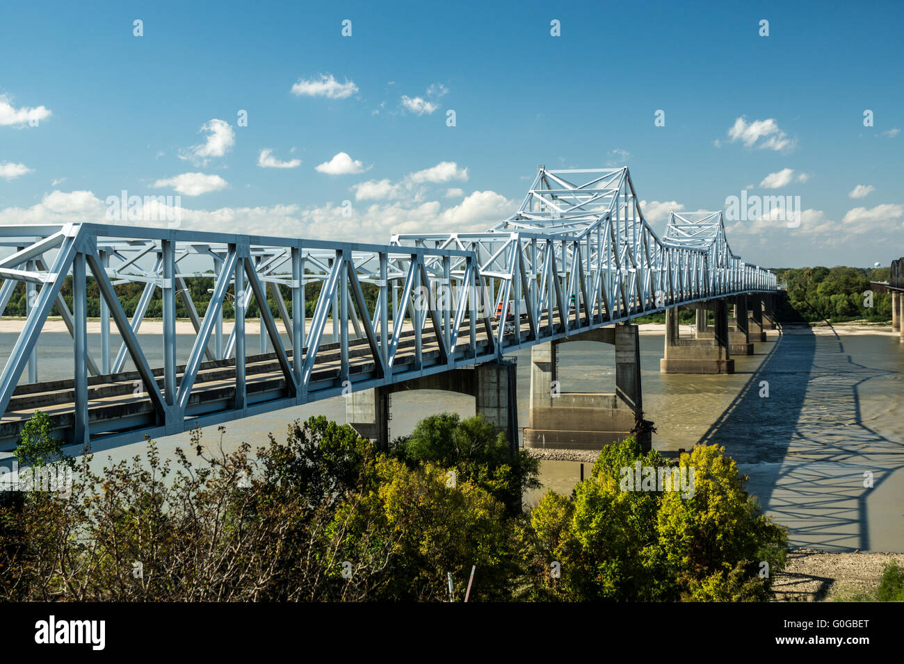 Ponte sul fiume Mississippi Foto Stock