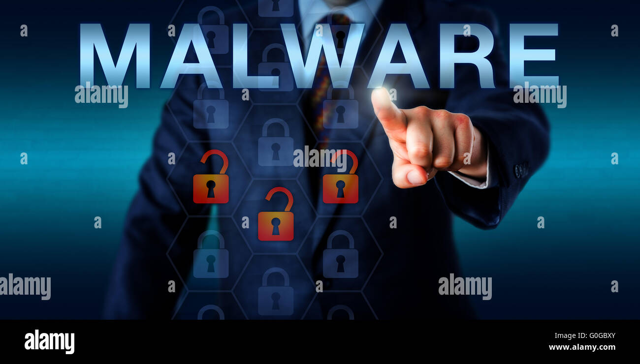 Consulente di Management di toccare il malware Foto Stock