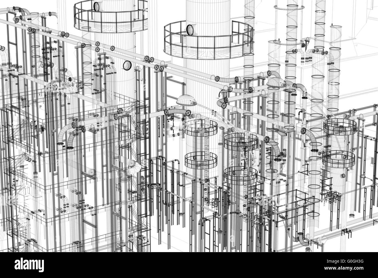 Abstract industriale, tecnologico. Engineering, factory Foto Stock