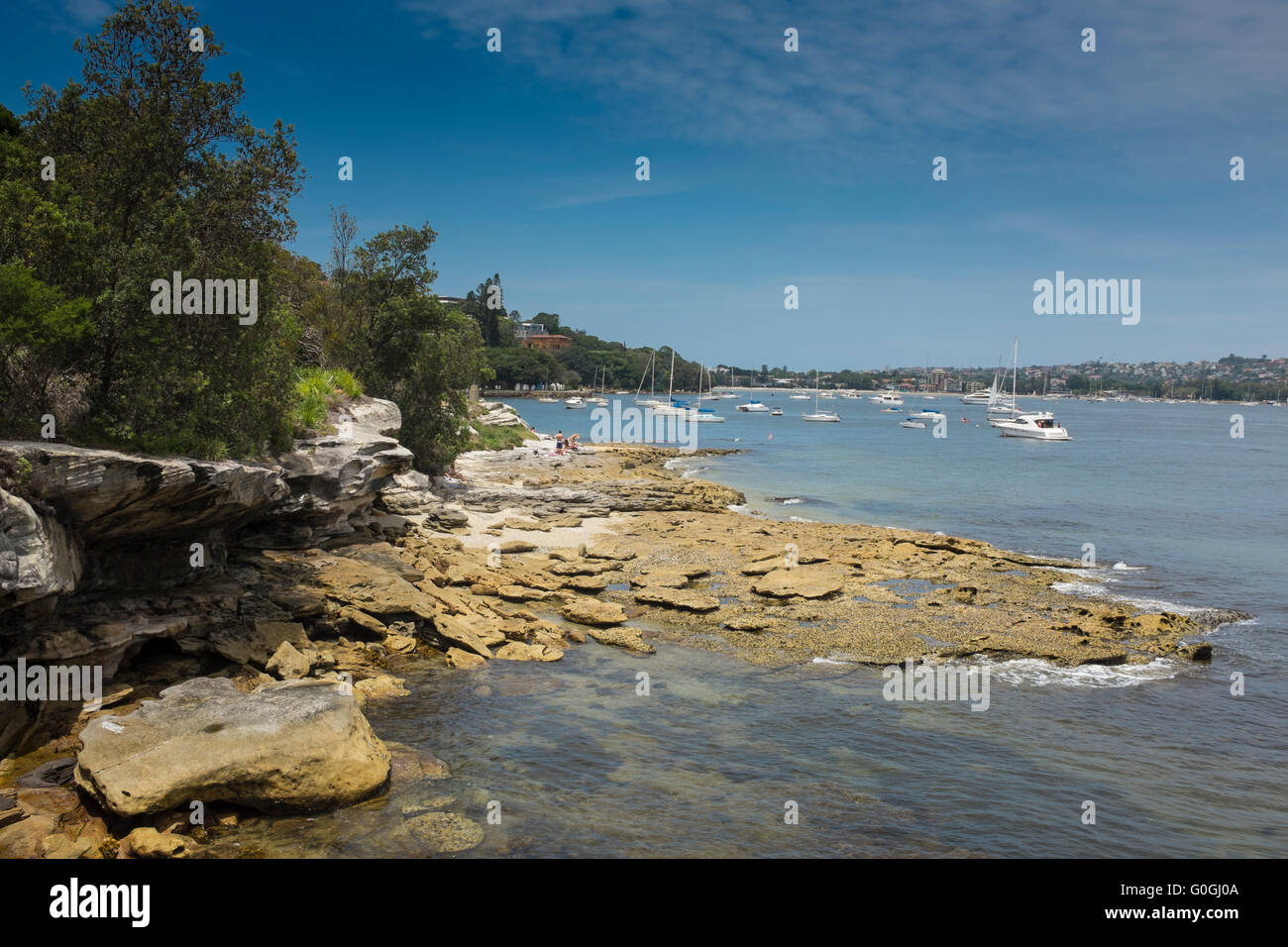 Vista lungo l'Eremo Foreshore passeggiata panoramica, Sydney, NSW, Australia Foto Stock