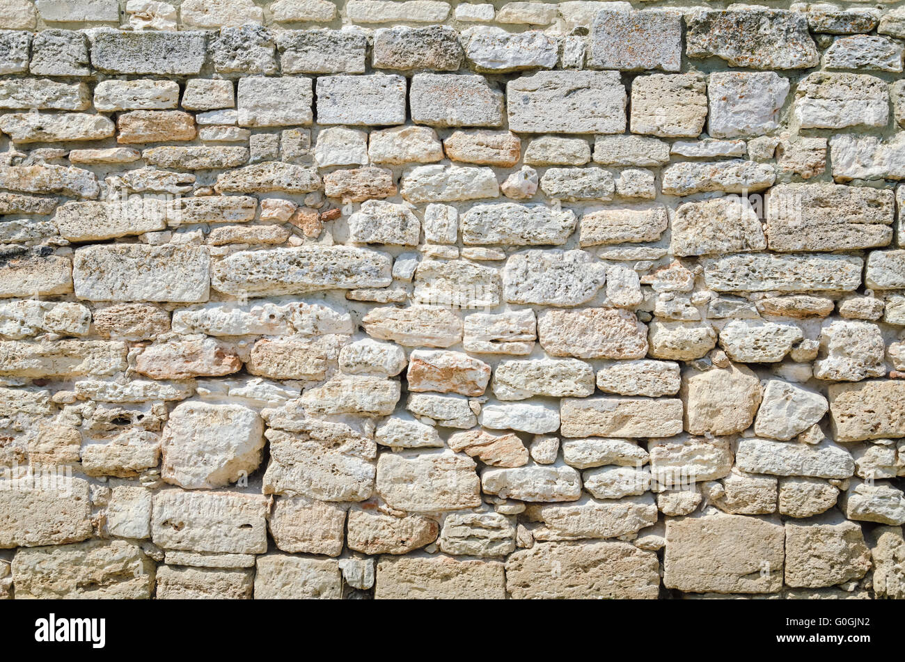 Muro di pietra sullo sfondo Foto Stock