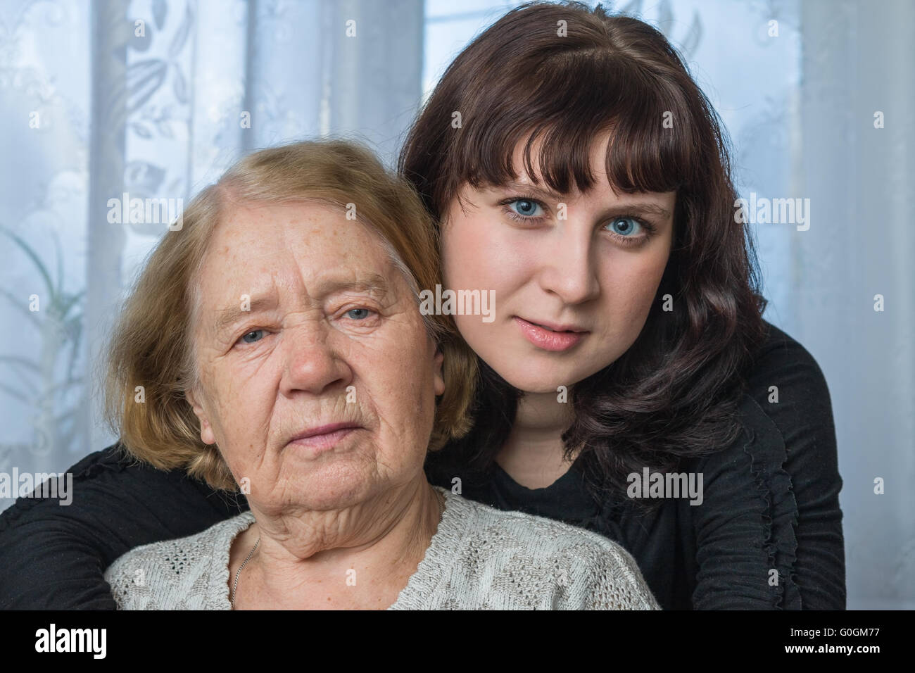 La nonna e la nipote Foto Stock