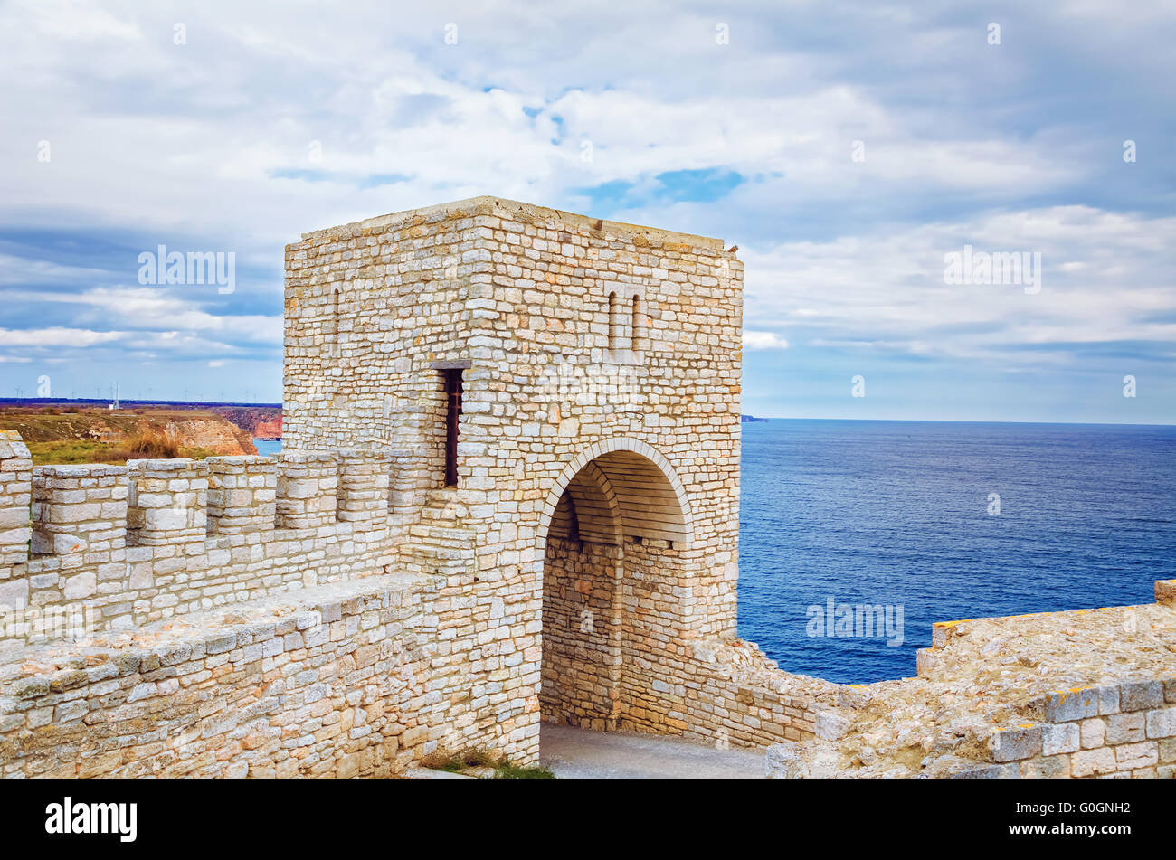 Barbican di una Vecchia Fortezza Foto Stock