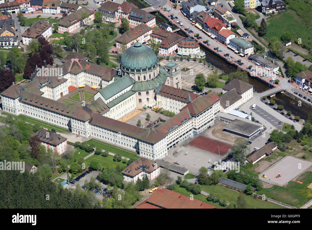 La cupola e la parrocchia di San Blasien nella Foresta Nera Foto Stock