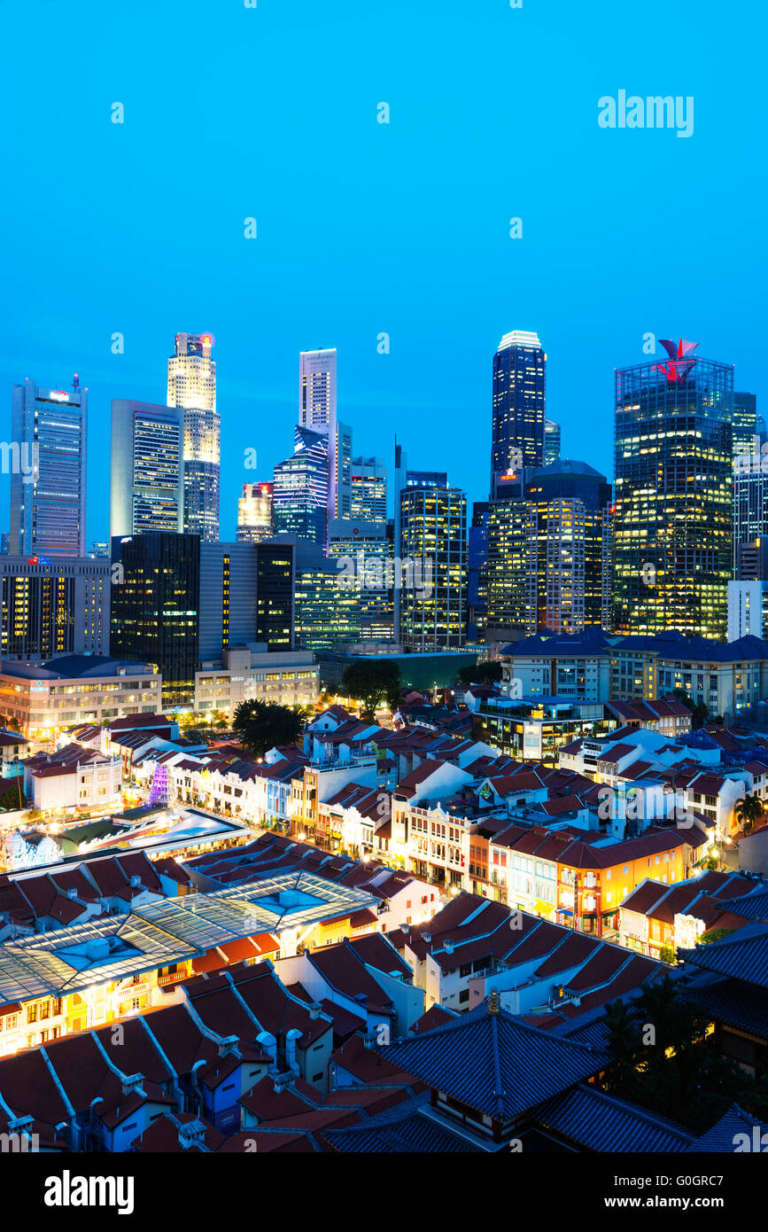 Il Sud Est asiatico, Singapore, skyline della città Foto Stock