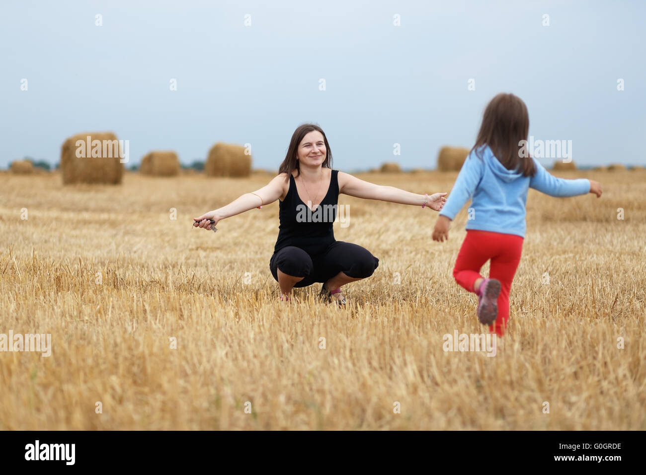 Felice mamma e figlia Foto Stock