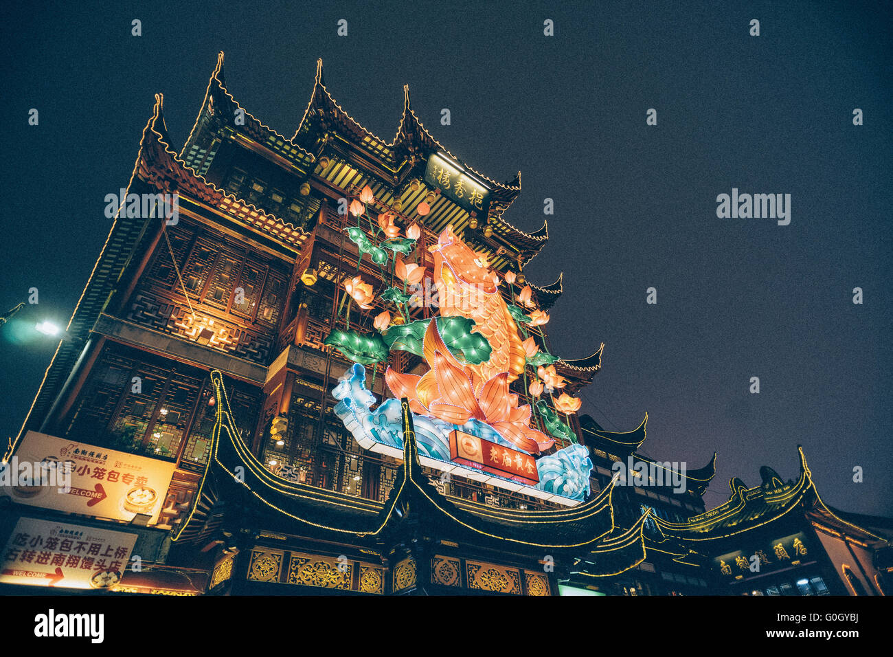Lanterna cinese festival in Il Giardino di Yuyuan Foto Stock