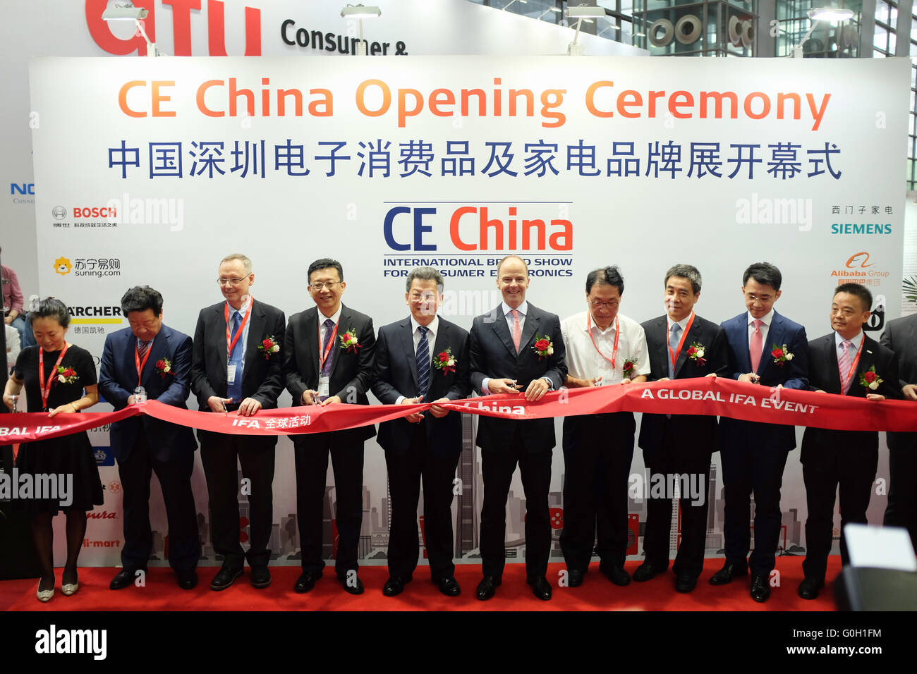 L'apertura del primo mai CE La Cina consumer electronics Show a Shenzhen, in Cina, il 20 aprile 2016. Foto Stock