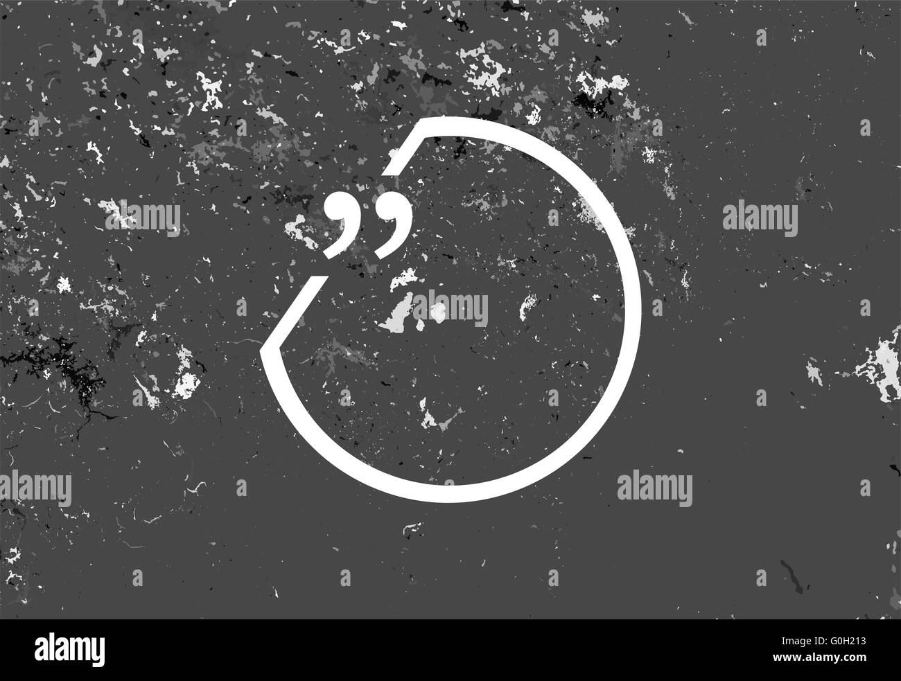 Vector virgolette con linea sottile discorso bolla. concetto di citazione, info, testimonianze, avviso, textbox. isolato su bianco Foto Stock