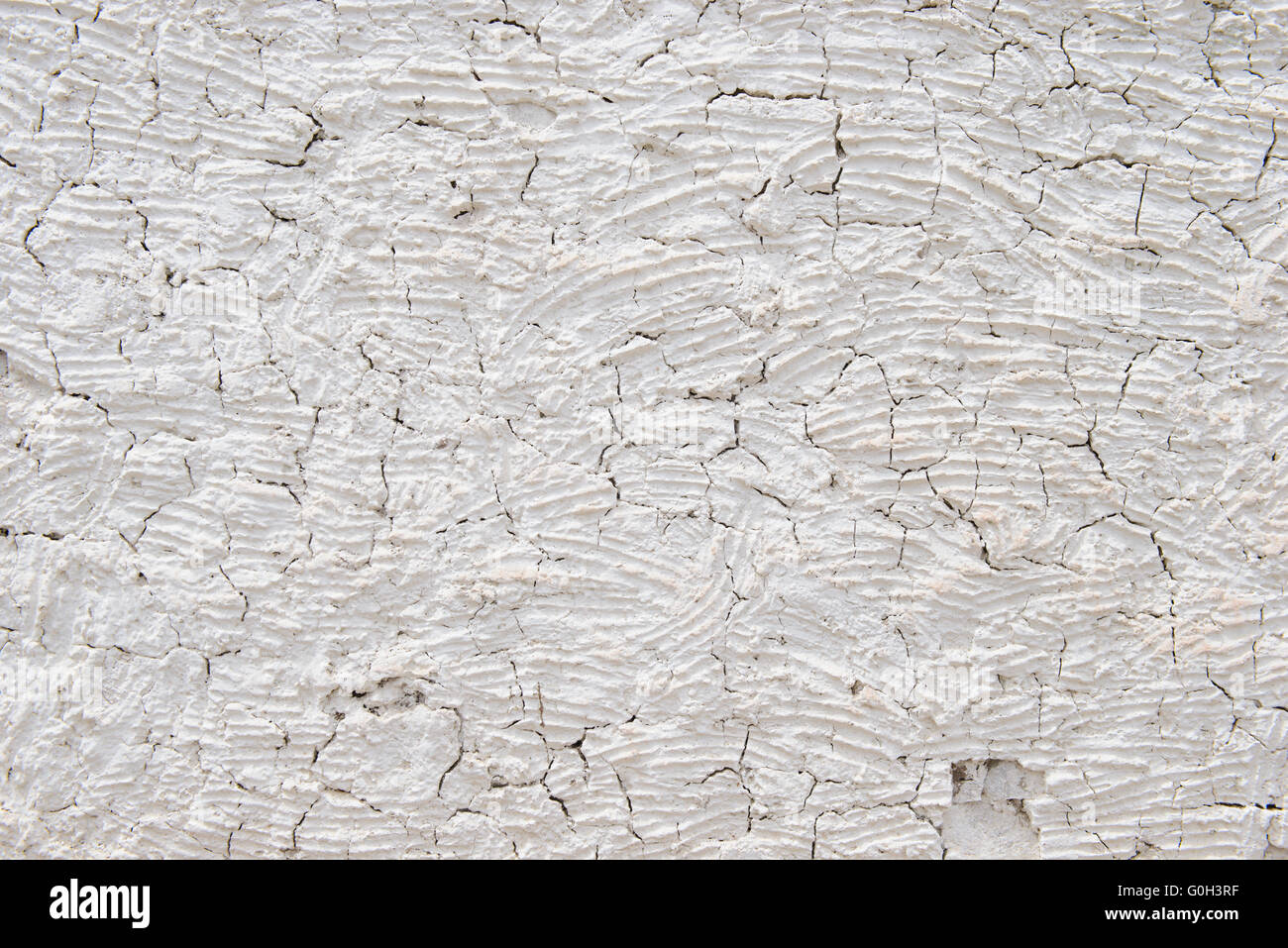 Muro di fango con grandi crepe schiusi Foto Stock