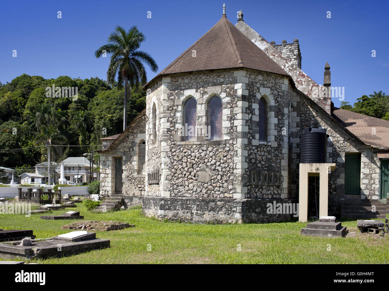 Antica chiesa coloniale. Giamaica Foto Stock
