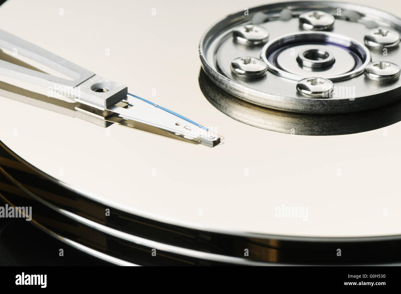 Smontate il computer unità disco rigido sullo sfondo Foto Stock