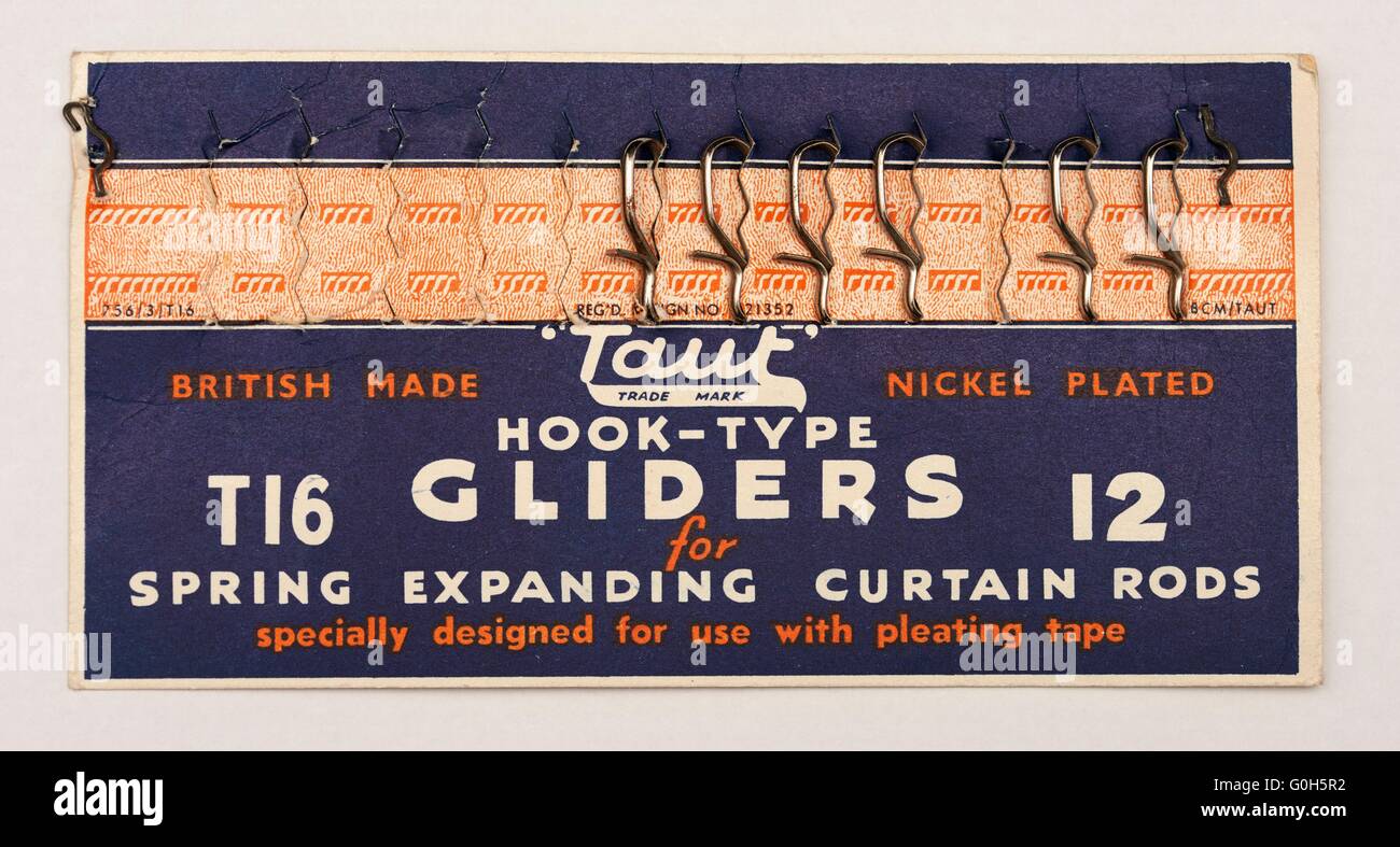 British realizzato placcato in nichel tipo di gancio tenda alianti. Foto Stock