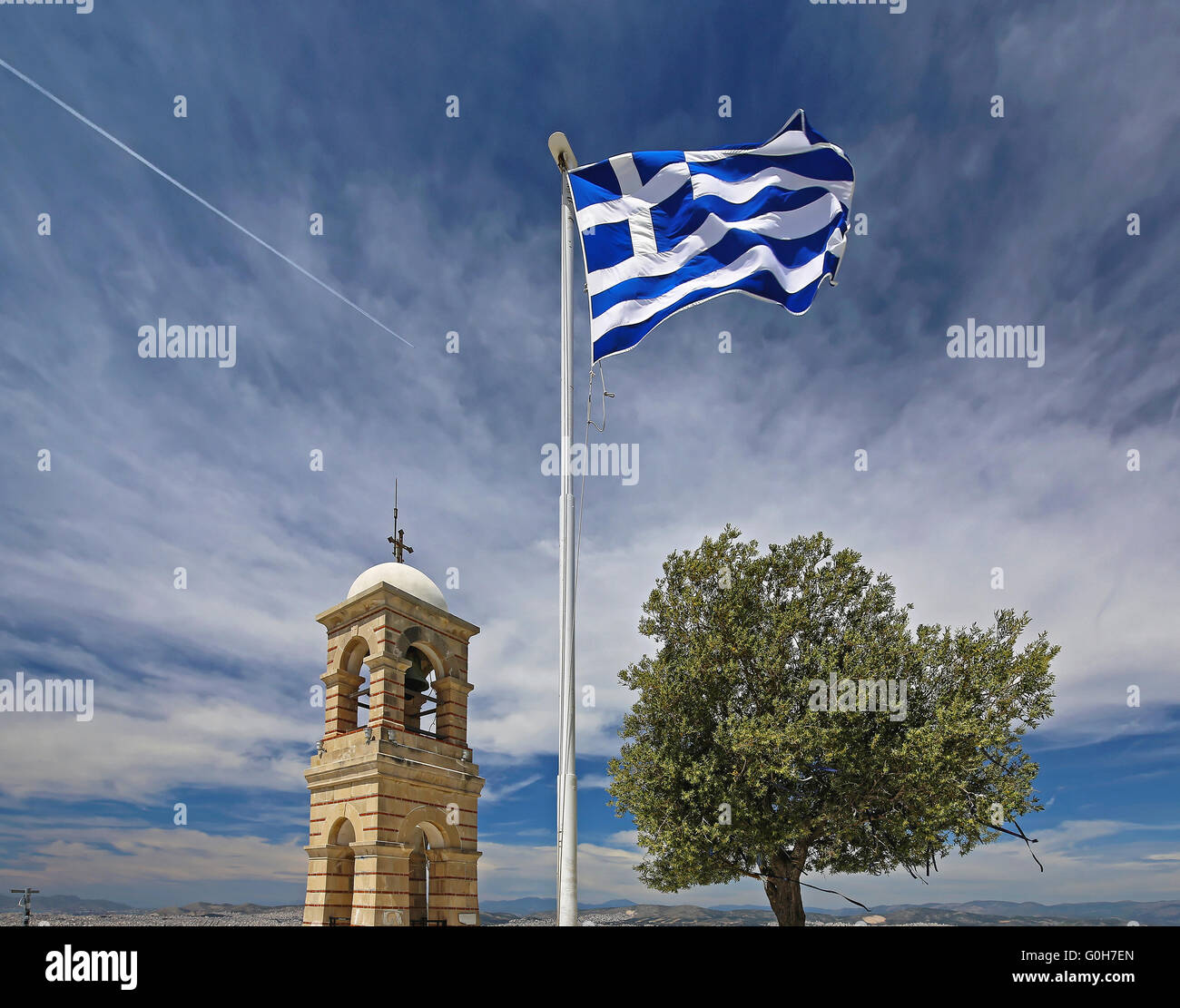 Bandiera greca Foto Stock