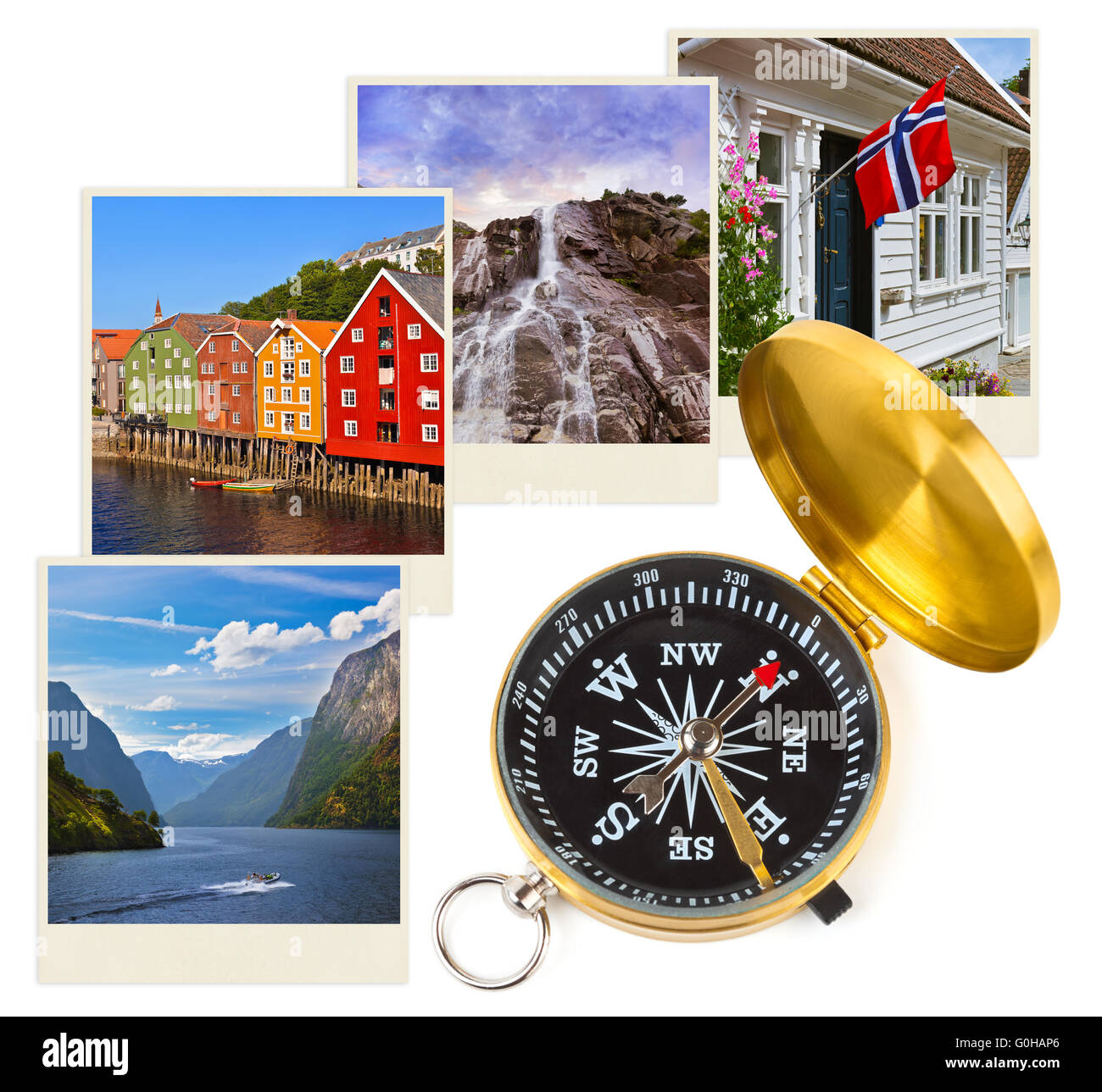 La Norvegia le immagini del viaggio e bussola (le mie foto) Foto Stock