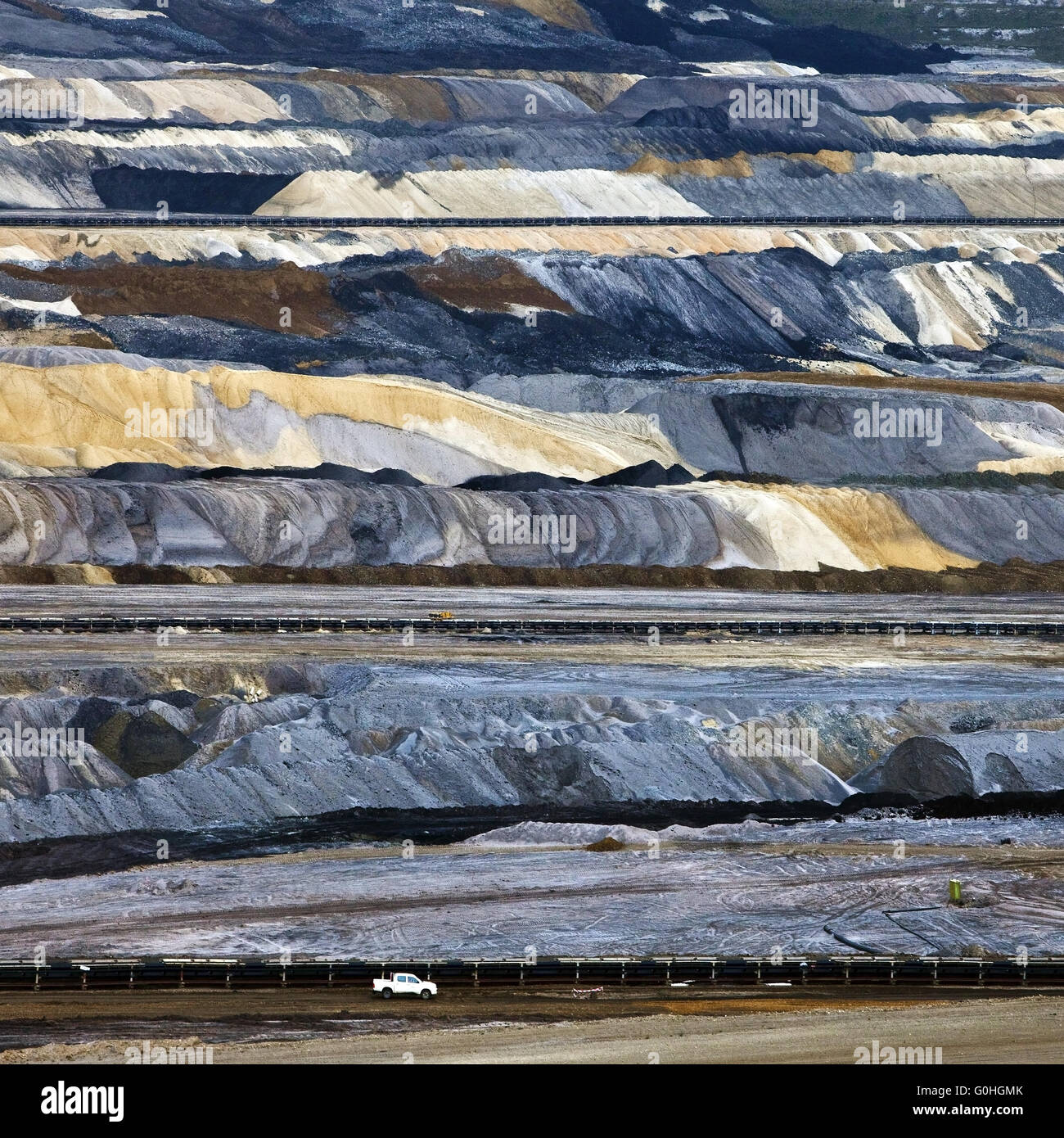 Carbone marrone miniere di superficie Inden, Renania settentrionale-Vestfalia, Germania, Europa Foto Stock