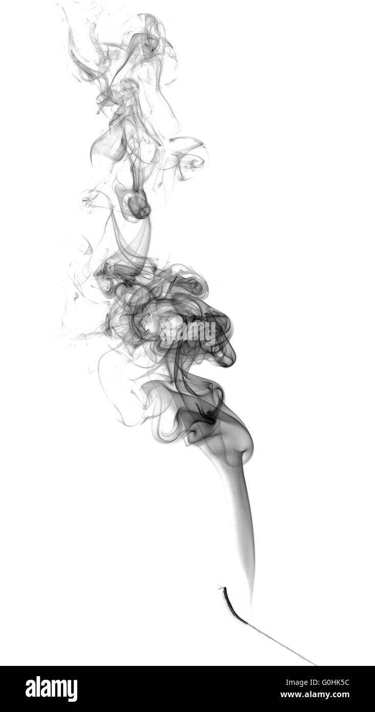 Abstract fumo scuro su sfondo chiaro Foto Stock