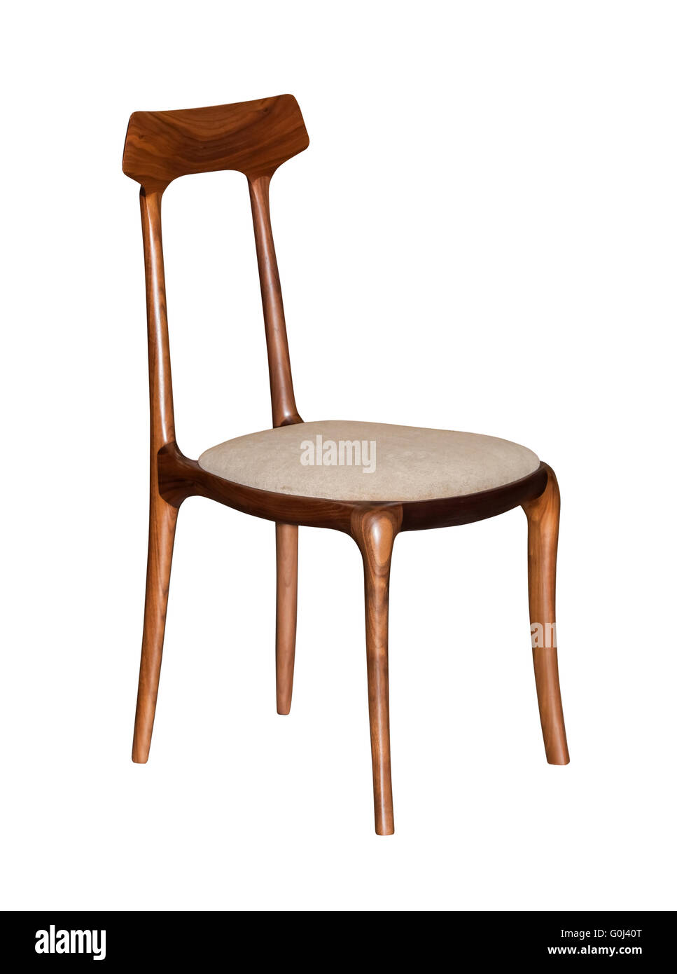 Moderna sedia marrone isolato Foto Stock