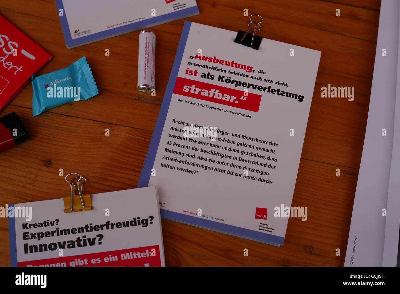 Informazioni del tedesco ver.di sindacato di Bonn, Germania Foto Stock