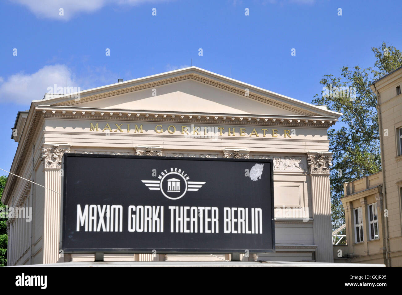 Maxim Gorki Theater am Festungsgraben, nel quartiere Mitte di Berlino, Germania / Maxim-Gorki-theatre Foto Stock