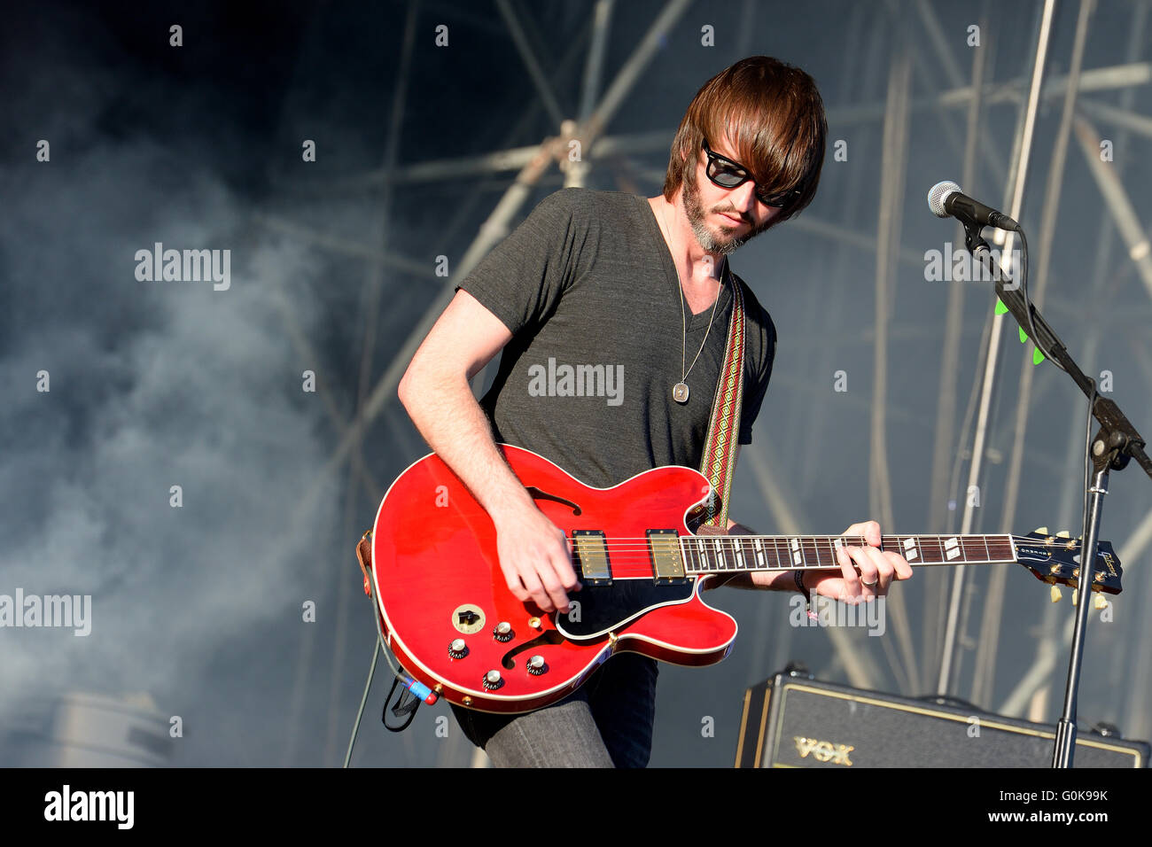 Barcellona - 29 maggio: il chitarrista dei Midlake (American folk rock band) in concerto presso Heineken Primavera Sound Festival 2014. Foto Stock