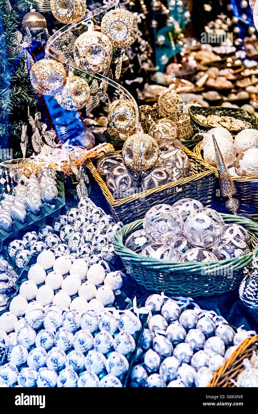 Negozio di Natale in Salisburgo; Salisburgo: laden für Weihnachten Foto Stock
