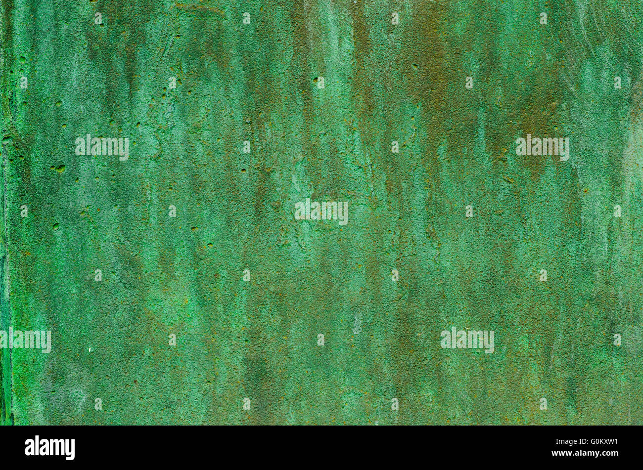 Patina verde metallico sfondo texture Foto Stock